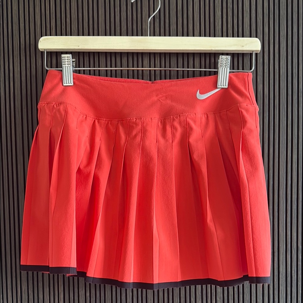 Nike Women's Red Pleated tennis Skirt with attached shorts